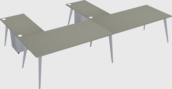 Modern l-shaped office desk