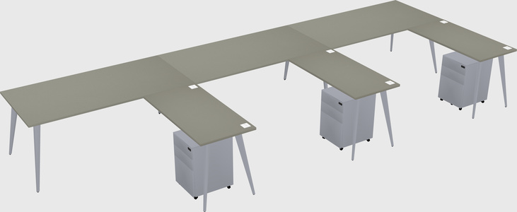 Modern L-shaped Office Desk