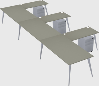 Modern l-shaped office desk