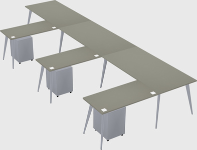 Modern l-shaped office desk