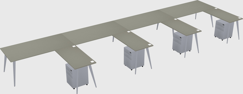 Modern L-shaped Office Desk