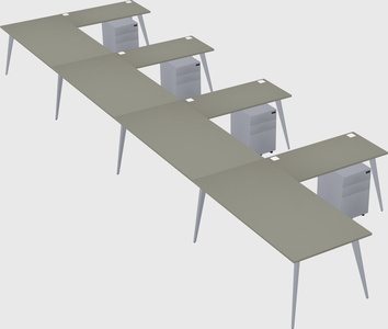 Modern l-shaped office desk