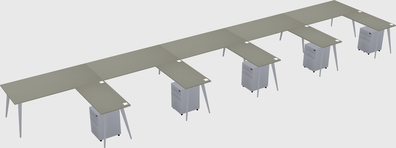 Modern L-shaped Office Desk
