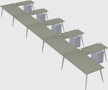 Modern l-shaped office desk
