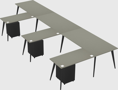 Modern l-shaped office desk