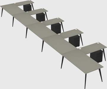 Modern l-shaped office desk