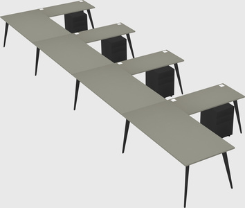 Modern l-shaped office desk