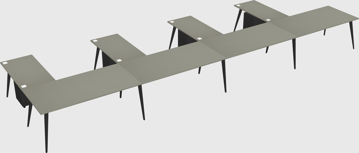 Modern l-shaped office desk