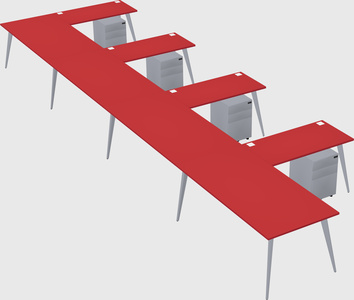 Modern l-shaped office desk
