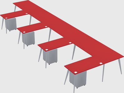 Modern l-shaped office desk