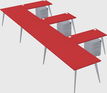 Modern l-shaped office desk