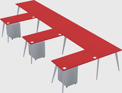 Modern l-shaped office desk