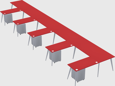 Modern l-shaped office desk