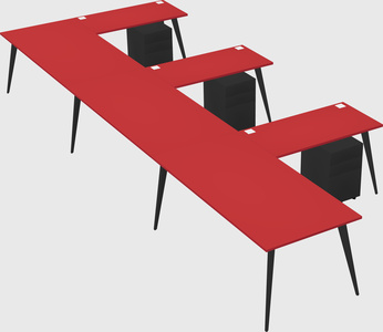 Modern l-shaped office desk