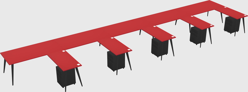 Modern L-shaped Office Desk