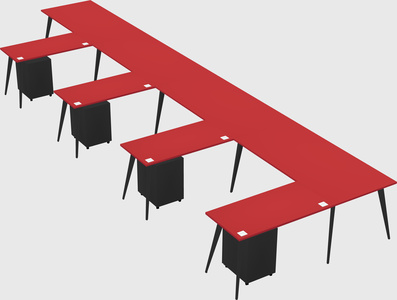 Modern l-shaped office desk