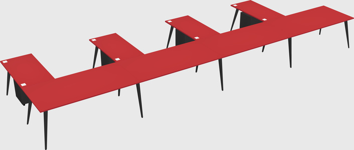 Modern l-shaped office desk