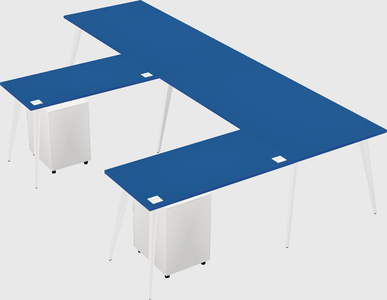 Modern l-shaped office desk