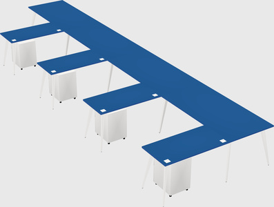 Modern l-shaped office desk