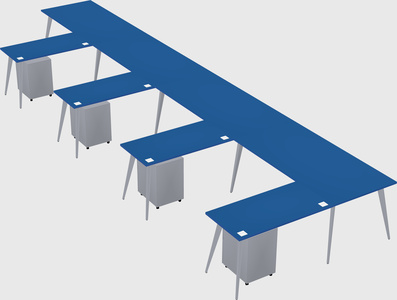 Modern l-shaped office desk