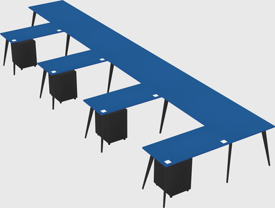 Modern l-shaped office desk