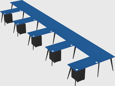 Modern l-shaped office desk