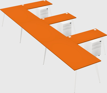Modern l-shaped office desk