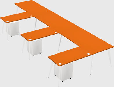 Modern l-shaped office desk