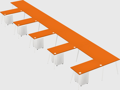 Modern l-shaped office desk