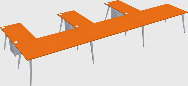 Modern l-shaped office desk