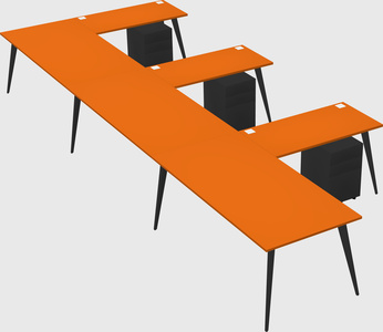 Modern l-shaped office desk