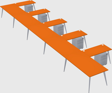Modern l-shaped office desk