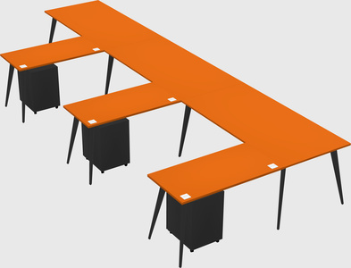 Modern l-shaped office desk