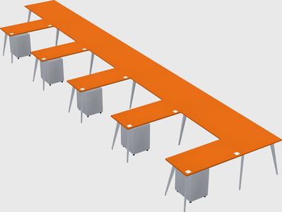 Modern l-shaped office desk
