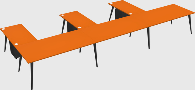 Modern l-shaped office desk