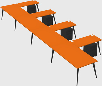 Modern l-shaped office desk