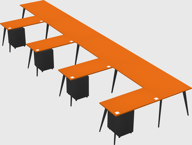 Modern l-shaped office desk