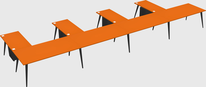 Modern l-shaped office desk