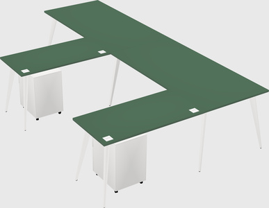Modern l-shaped office desk