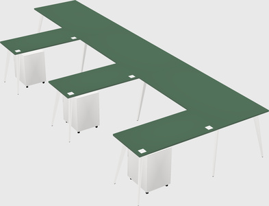 Modern l-shaped office desk