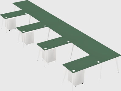 Modern l-shaped office desk