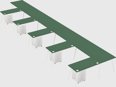 Modern l-shaped office desk