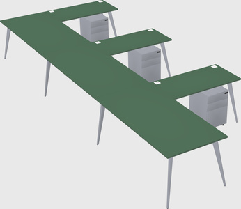 Modern l-shaped office desk