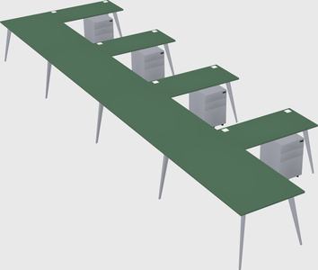 Modern l-shaped office desk