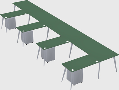 Modern l-shaped office desk