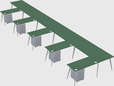 Modern l-shaped office desk