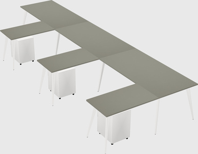 Modern l-shaped office desk