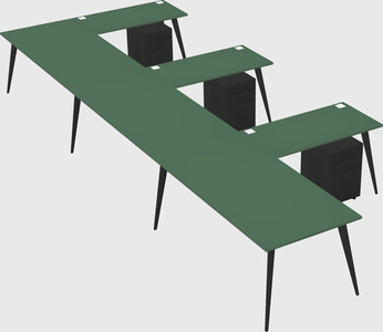 Modern l-shaped office desk