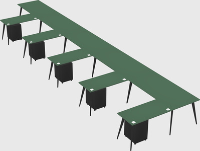 Modern l-shaped office desk