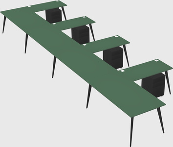Modern l-shaped office desk